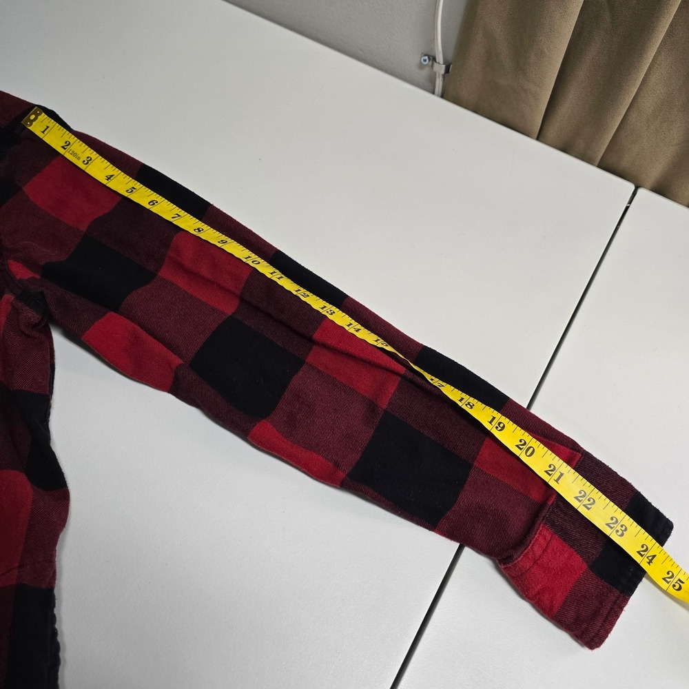 Carhartt Rugged Flex Flannel Shirt Womens 1X Red‎ Black Buffalo Plaid Workwear - Picture 10 of 12